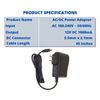 12V DC 1A 1000 mA Multipurpose Power Supply Adapter for 12V Electronics -4 PCS