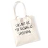 Flox Creative coconut oil is the answer to everything tote bag