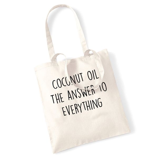 Flox Creative coconut oil is the answer to everything tote bag