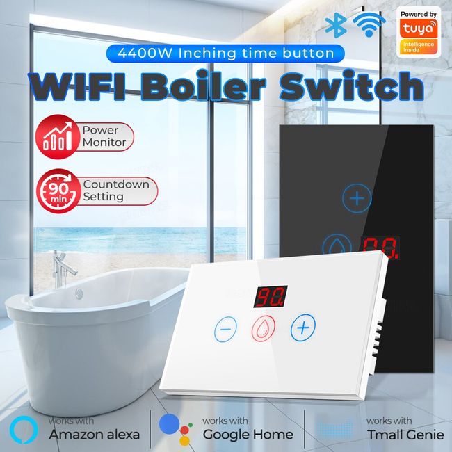 Lumive Smart Water Heater Switch Alexa Switch [20A,4400W] - Lumive