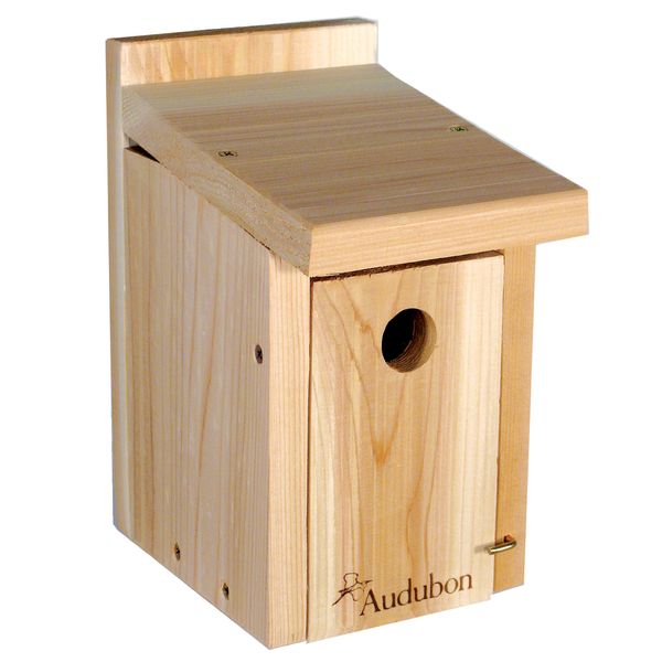 Woodlink NAWRCH Audubon Cedar Wren and Chickadee House,White,7.5L x 6D x 12H in.