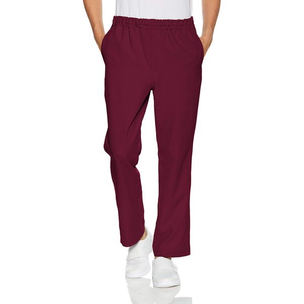 Mizuno MZ0019 Scrub Pants, Medical Care, Scrubs for Medical Professionals, Unisex, Good Etiquette, Antibacterial / Impermeable / Antistatic / Industrial Washing, Available in 17 Colors, 8 Sizes SS - 5L - Scrub Lab Coat wine