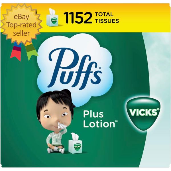 plus Lotion with Vicks Facial Tissues, 24 Cubes, 48 Tissues per Box