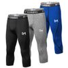 MEETYOO Men's 3/4 Compression Pants, 3 Pack-d