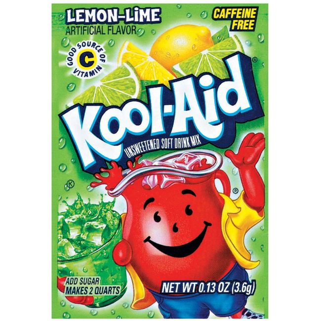 Kool-Aid Soft Drink Mix, Unsweetened, Lemon-Lime, 0.13 oz (Pack of 192)