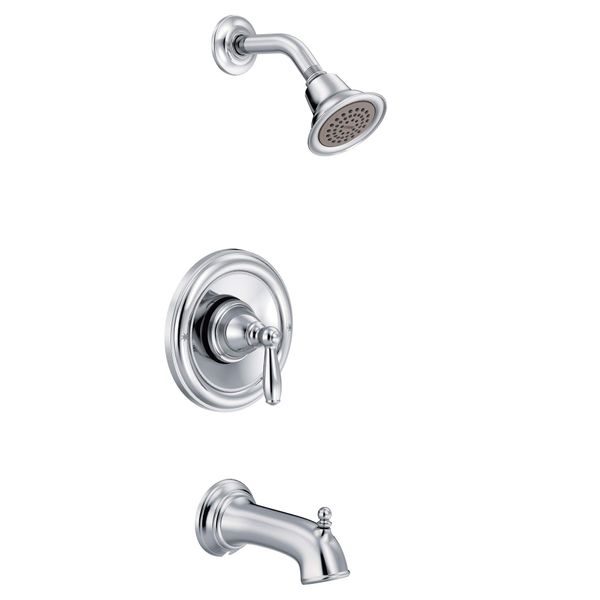 Moen Brantford Chrome PosiTemp Pressure Balancing Tub and Shower Trim Kit without Valve, T62153