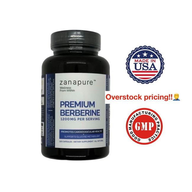 Berberine 1200mg, Max Potency, Highest Quality, Single Ingredient, 2 MO SUPPLY