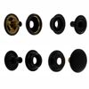 Line 20 / Line 24 Ring Socket Snap Fasteners, Black Matte, Solid Brass (100 per bag)