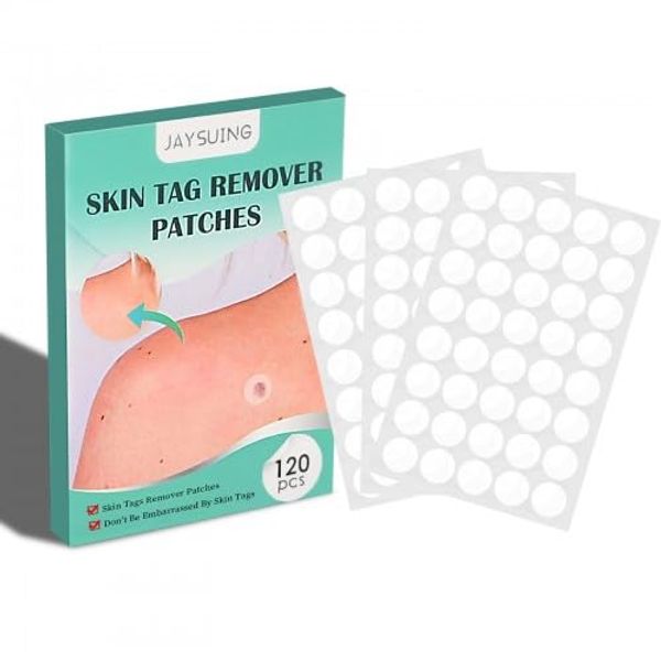 Skin Tag Removal Stickers Patches, Mole Remover Treatment Patches, Wart Removal Patches, Effective to Remove Moles, Body Spot Removal Patches Stickers, 120 PCS Natural Skin Tag Patches