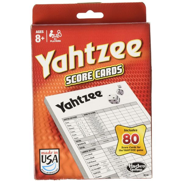 Yahtzee 80 Score Cards