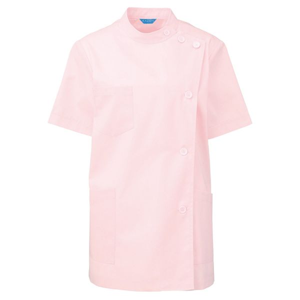 Medical/Nursing Uniform Women's Medical Gown, Short Sleeve, Pink, KAZEN Apron 3L 360-33