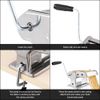 Pasta Maker Machine - Adjustable Crank Roller & Attachments - Manual Hand Press - Silver