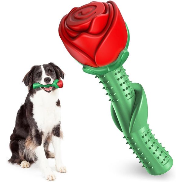 ucho Dog Toys for Training Chew Play, Rose Fetching Dog Pool Toys, Floats Water Toy, and Interactive Pet Chew for Aggressive Chewers Cleaning Teeth