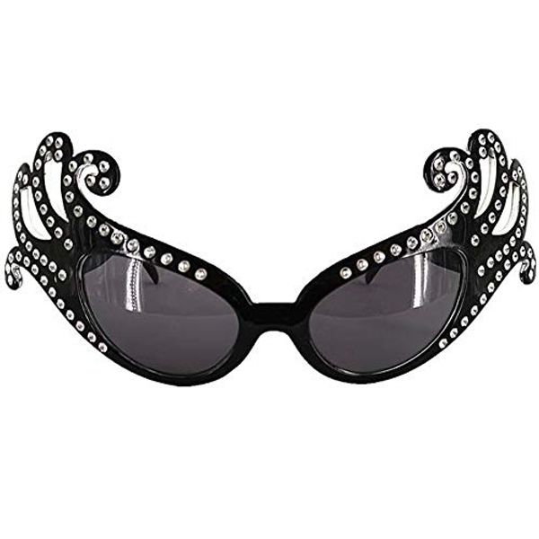 Black Fancy Dame Edna Style Sunglasses