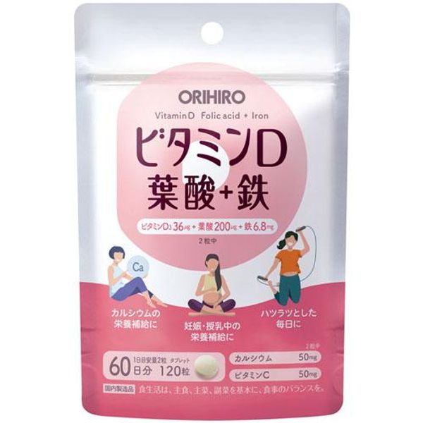 Set of 12 Orihiro Vitamin D Folic Acid + Iron