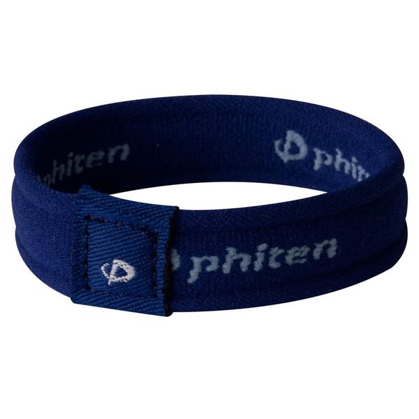 Phiten Titanium Classic Bracelet - Lightweight Elastic Sport Wristband with Aqua-Titanium Technology for Alternative Healing - Power Elastomer Core with Micro Titanium Spheres - Navy, 6.75  Inch