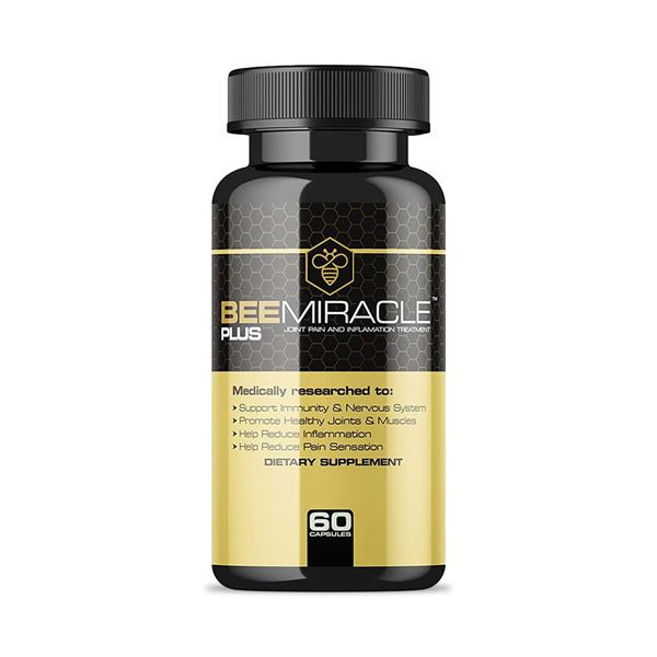BEE MIRACLE PLUS - Glucosamine and Apitoxin, Supplement - Joint/Muscle Support 60 Capsules