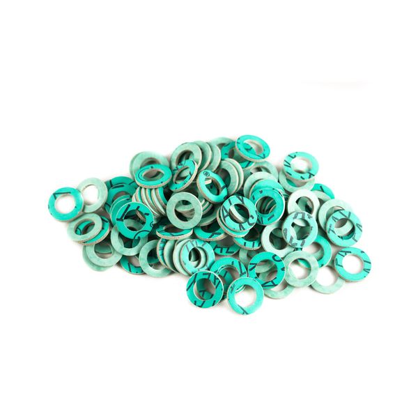 KINETICS LINE Fiber Flachdichtung 1/2 Zoll (18.5 x 11 x 2 mm) 100 Stück Sanitär, Heizung, Klima, Lüftung, Rohrleitungs und Garten (bis zu 180°C)