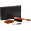 ZilberHaar Beard Brush Grooming Kit - Stiff Bristles Boar Bristles - Ideal for Medium to Long, Thick Beards - Distributes Balm & Oil for Growth/Styling - With Brush Cleaning Tool