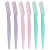 Dermaplaning Tool for Women, Eyebrow Razor Trimmer Shaper, Facial Hair Remover Shaver for Shave Face Peach Fuzz Upperlip Hair, Pack of 6