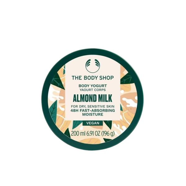 The Body Shop Almond Milk 200ml Body Yogurt for Dry Sensitive Skin - Vegan