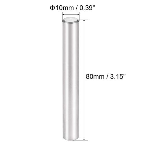 uxcell Dowel Pin 12mm x mm 304 Stainless Steel Cylinder Shelf Support Pin 10mm X 80mm