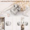 knobelite 2 Pack Dummy Knob Satin Nickel Closet Door Knobs Single Side Non-Turning, Inactive Interior Round Knob