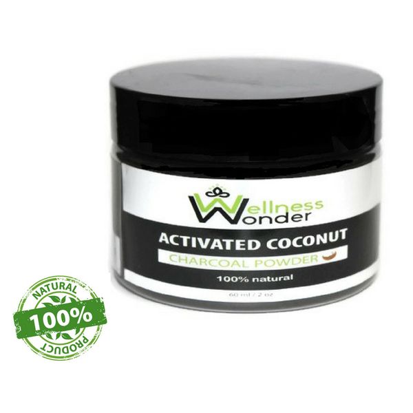 4 pack Charcoal powder teeth whitening activated coconut natural oral care 4 oz