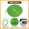 Partuto Car Door Edge Guard, 16.4ft U Shape Rubber Trim Universal Green Replacement