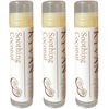KYVAN KYVAN Soothing Coconut Lip Balm - 3 Pack, USDA Certified Organic, Paraben Free, 15 oz each