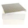 2 x 8"x8"x6" Inch White Cake Box & 8" Inch Square Drum
