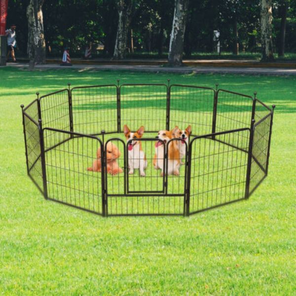 Dog Cage Pet Crate Kennels Enclosure Puppy Playpen Fence Heavy Indoor Outdoor US