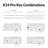 Keychron K14 Pro Wireless Custom Mechanical Keyboard Barebone Version, 72-Key QMK/VIA Programmable Bluetooth/Wired RGB Backlight, Hot-swappable for Mac Windows Linux - Black