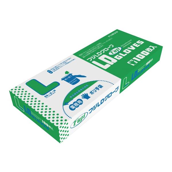 [Case Sale] Fuji LD Gloves, Translucent, L, 100 Sheets x 40 Boxes