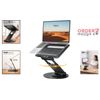Rotating Laptop Stand Aluminum Adjustable Height Ergonomic Desk Riser Fits 10...