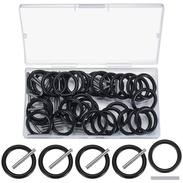 DAJMAIEZ 60 Pcs Replacement Pin and O-Ring Set(30 Pins+30 Rings), 4x30mm Impact Wrench Rings, 3x25mm Impact Driver Socket Pins, for Impact Socket Scaffolders, Impact Wrench, Pressure Washer