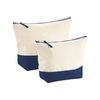 Westford Mill W544 Dipped Base Canvas Accessory Bag - Size M, Natural / black