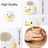 VSREI Egg Separator, Ceramic Egg Yolk White Egg Separator, Portable Kitchen Gadgets Baking Tool - Yellow Chicken