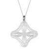 Silverly Women's 925 Sterling Silver Celtic Cross Pattern Chain Pendant Necklace, 46cm