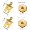 2pcs Battery Terminal Connector, Auto battery Terminal Brass Post Adapter, Top Post thread Terminal Charging Post Extender Adaptor Taper Conversion Screw Nut… (M8)