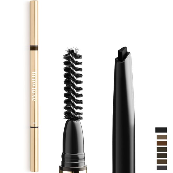 Browluxe Ultra Precise Eyebrow Pencil Waterproof, Long Lasting Brow Pencil with Castor Oil In Shade Ash