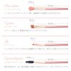 INEI Makeup Brushes, Set of 8 Types, Case Included, Face Brush, Portable, Makeup Tool (Melty Coral)