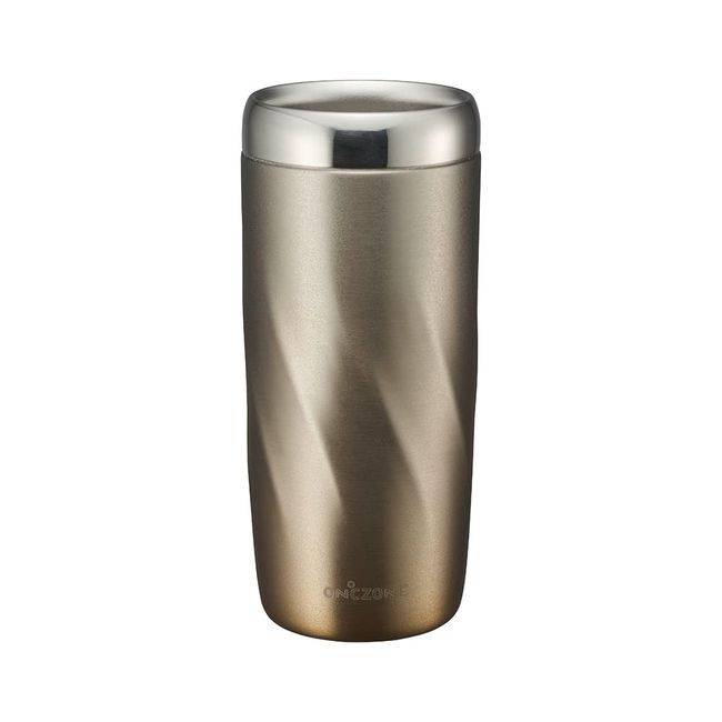 Doshisha ON℃ZONE Low-freezing Tumbler, 9.5 fl oz (280 ml), For Cold Insulation, Vacuum+Cooling, 3-Layer Structure, Stainless Steel Tumbler, Gold