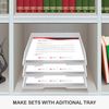 Acrimet Stackable Letter Tray Front Load, Plastic, Desktop File Organizer (Letter Size/ A4) (White Color) (1 Unit)