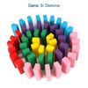 Wooden Blocks Stacking Games, 48PCS Tumbling Stacking Blocks Game for Kids an...