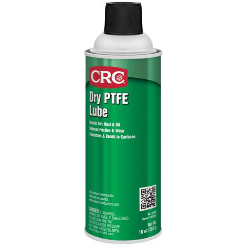 CRC Dry PTFE Lube, 10 Wt Oz, NSF H2 Registered Lubricant with Advanced Dry Film Technology, Plastic-Safe, Aerosol Spray
