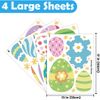 Easter Decorations Window Clings Decals Decor, Extra Large Easter Eggs Flower...