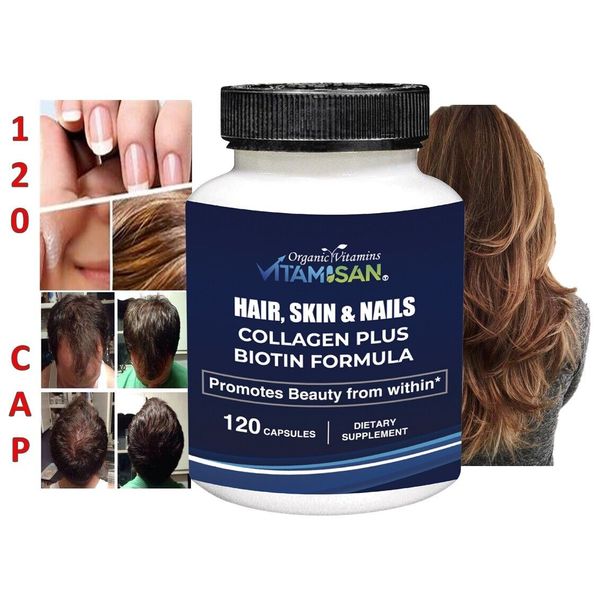 Organic Supplements Women Hair Envy Biotin  Keratin collagen All Natural 120 cap