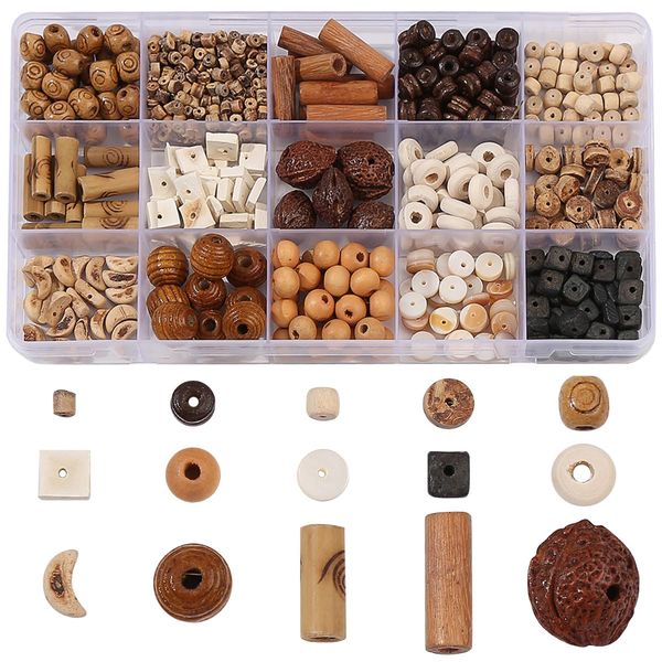 630Pcs Natural Coconut Shell Beading for Jewelry Making Kit -Handmade Coconut Shell Beach Theme Charms Beading for Making Bracelet Necklace Kit DIY Crafts, Boho Style Jewelry Gifts for Woman/Man