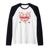 Grafischer roter Buchstabe "Mamá" mit zarten Blumen Raglan